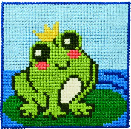 Permin Broderikit Børnestramaj Frø 25x25cm